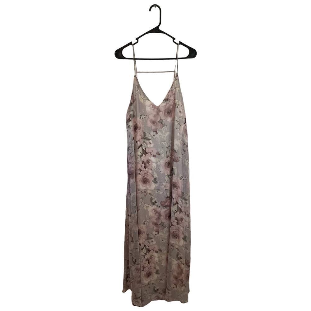 Lulu's Taupe Floral Print Shift Dress Size Medium